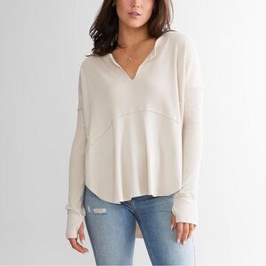 Free people we the free Montery Thermal Top in tea beige size x small